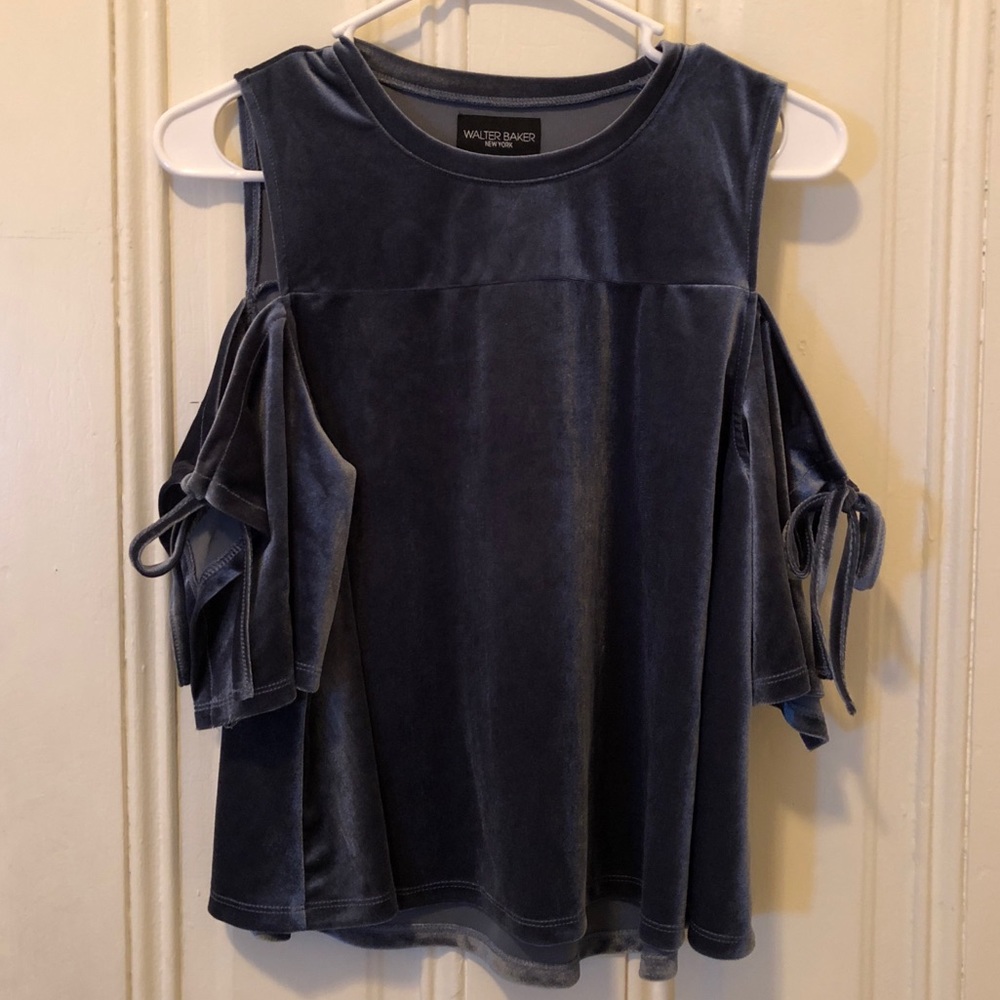 Walter Baker Velvet Cut Out Top